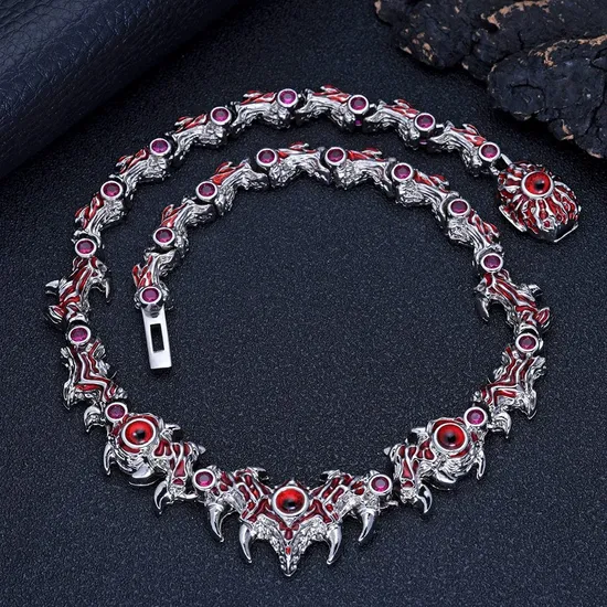 Fashion Jewelry Exaggerated Design Spiked Parasitic Red