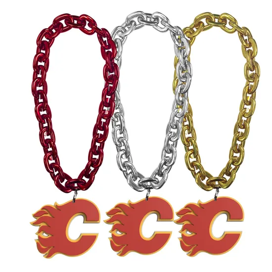 Custom Football Soccer Baseball Sports Teams 3D Logo EVA Foam Fans Pendant Large Big Jumbo NFL Plastic Gold Chain Link Necklace