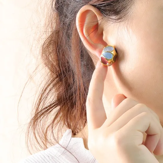 Colorful Drop Rubber Oval Earrings (female)