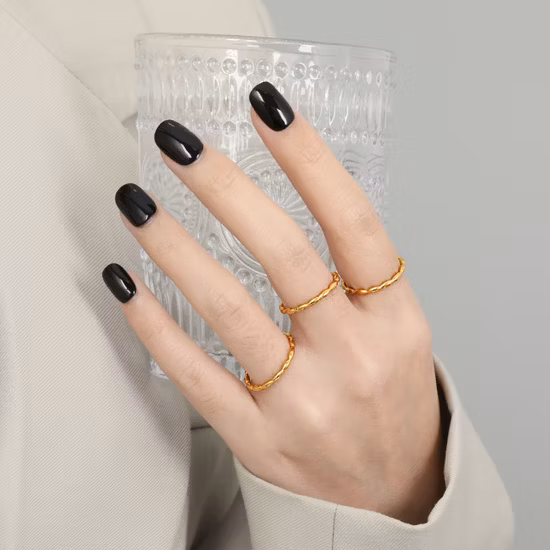 Resin Acrylic Rings Korean Creative Geometric Square Round Irregular Ring