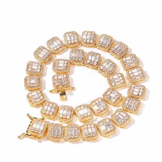 Fashion Design Luxury Style Cuban Chain Hip Hop Copper Zirconia Bracelet