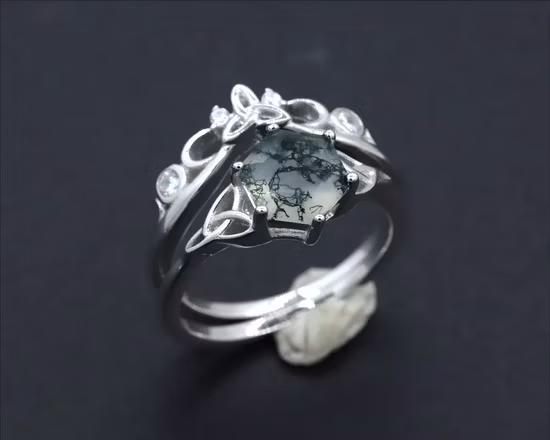 Fashion Jewelry Unique Moss Agate Semi