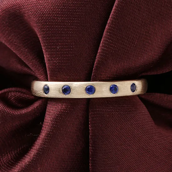 Indian Style 18K Gold Men Rings Minimalist Charm 34# Blue Sapphire Adjustable Gemstone Rings Unisex 