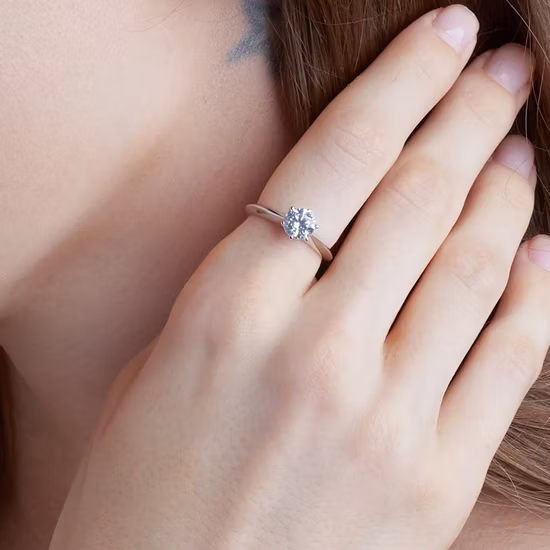 Womens 925 Silver Gemstone Rings Engagement Rings