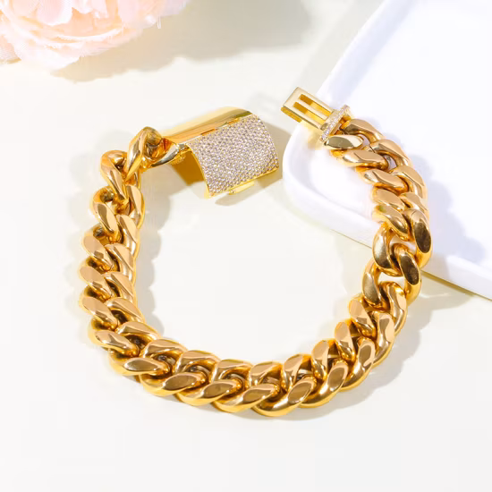 Sample Customization Hip Hop Jewelry Tennis Bracelet Necklace for Men