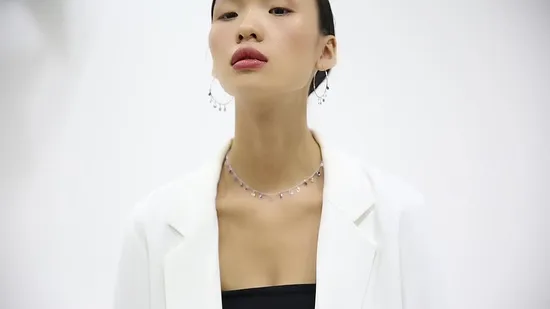 Wholesale Accessories 925 Silver Jewellery Rainbow Cubic Zirconia Gemstone Crystal Stone Elegant Drop Hoop Earring Necklaces Fine Jewelry Fashion Bracelets 