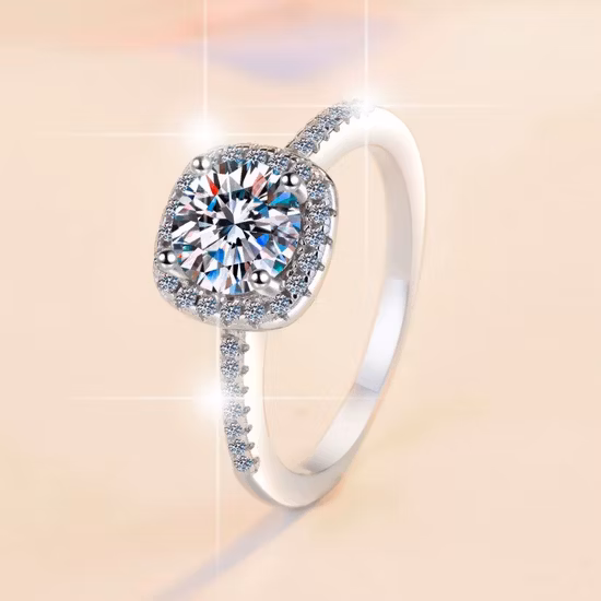 Fashion Jewelry for Women Ladies Hollow Grid 925 Sterling Silver Open Gemstone Rings Diamond Clip Opening Silver Open Initial Ring Open Ring